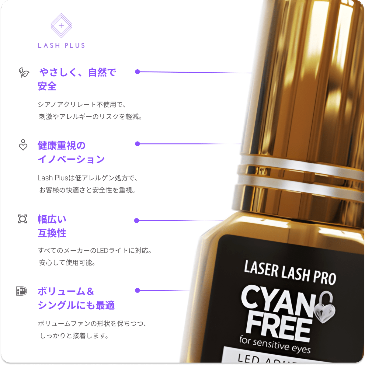 ノンシアノLEDグルー - Lash Plus Japan