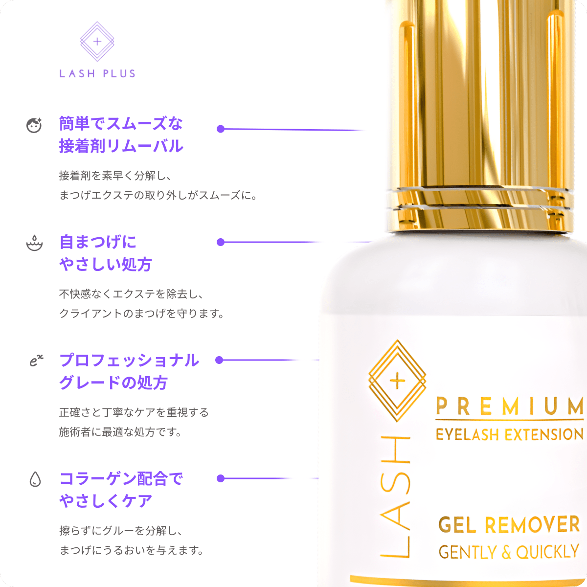 ジェルリムーバー - Lash Plus Japan